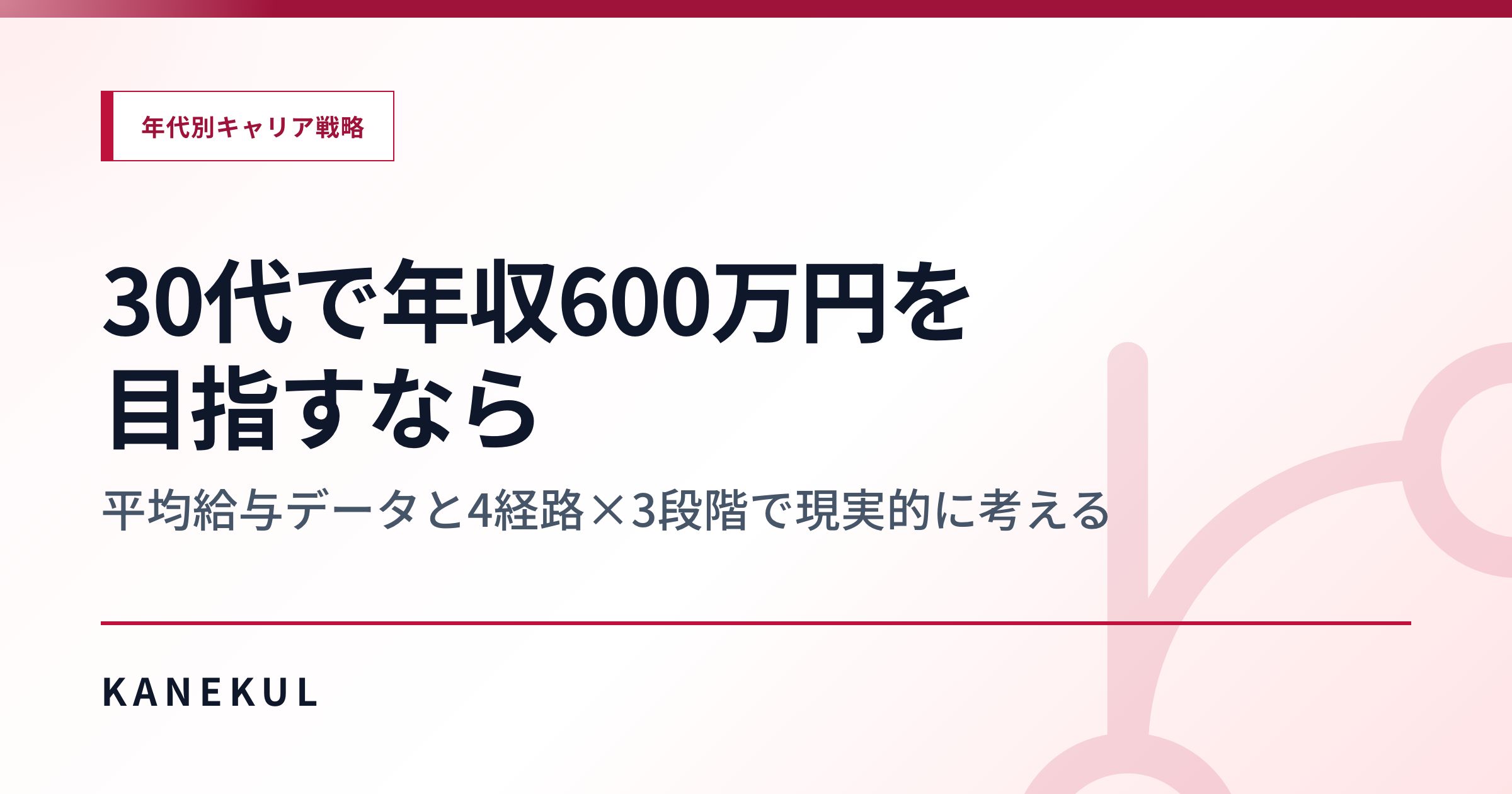 30代で年収600万円を目指すなら — 平均給与データと4経路×3段階で現実的に考える